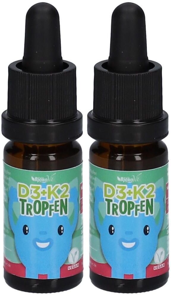 BjökoVit Vitamin D3+K2 Kinder Tropfen 2x 2x10 ml