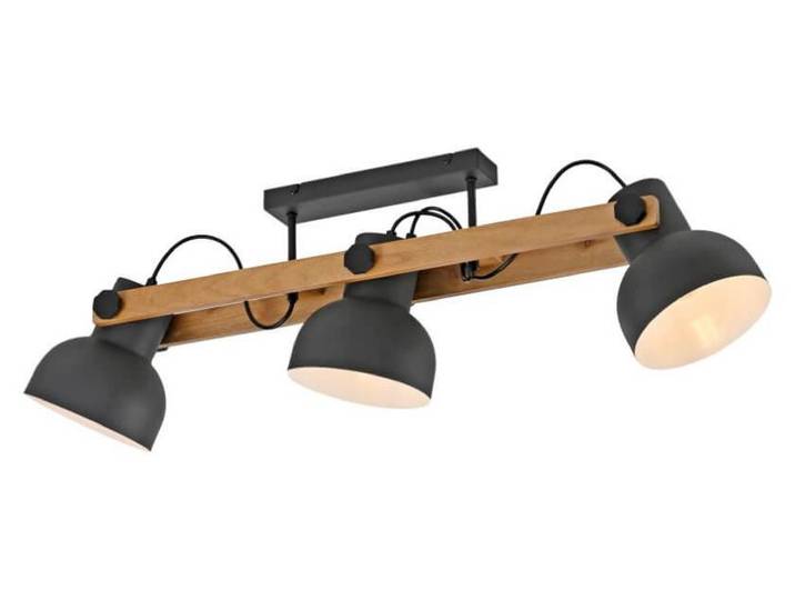JUST LIGHT CUP 2.0 Plafonnier E27 max. 60 W\, 3 lampes\, noir 15745-18