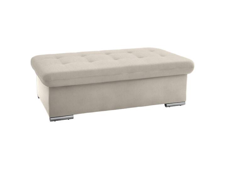 Cantus Hocker, Creme, Metall, rechteckig, 137x43x74 cm, Stoffauswahl, Stauraum, Wohnzimmer, Hocker, Sitzhocker