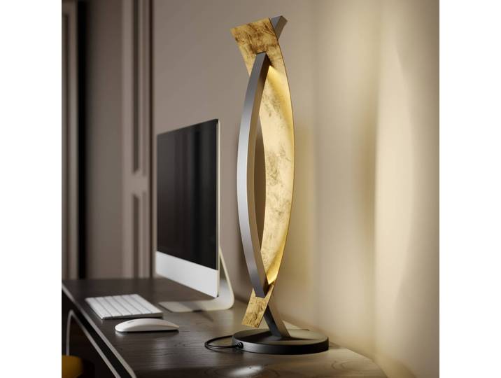 LED Tischlampe Marija Lucande, dimmbar, schwarz, für Wohn- / Esszimmer, Metall, Modern