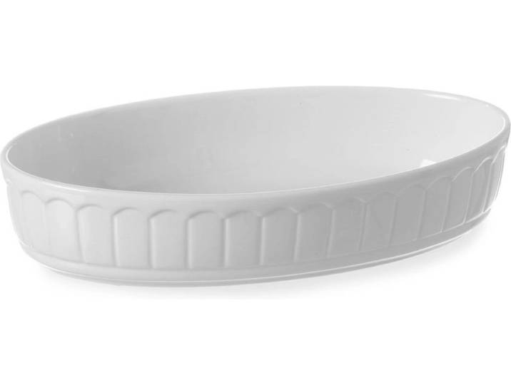 HENDI Ovale ovenschaal – porselein – thermoshockbestendig – 0\,62L – helder wit
