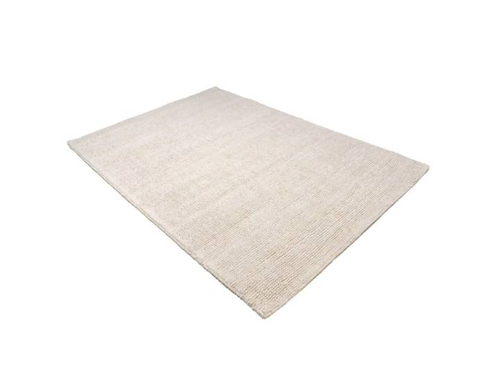 Tapis rectangulaire 160x230cm en laine bouclée couleur ivoire