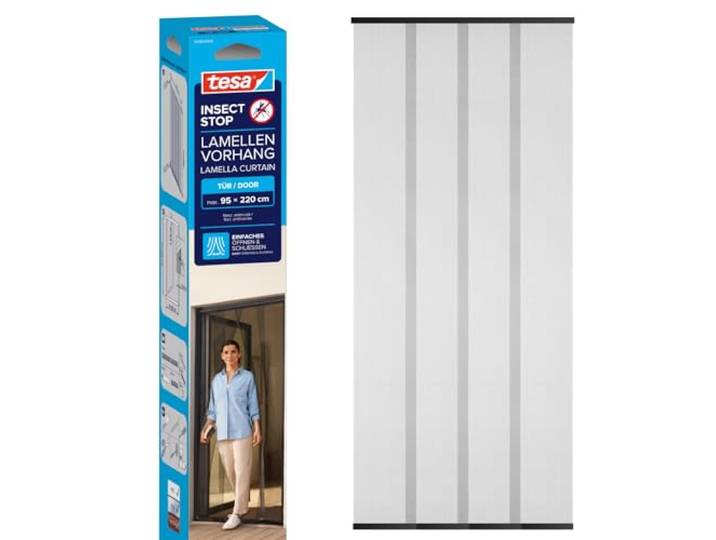 tesa INSECT STOP Lamellen Vorhang - 95 x 220 cm - Anthrazit