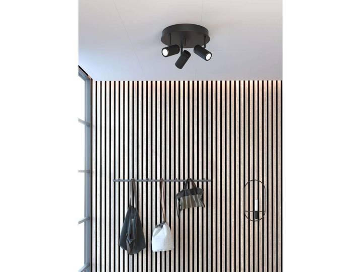 Holder 3 Round Plafonnier Black - Herstal - Salon / séjour - Métal