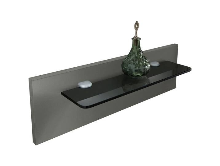 Dieter Knoll Nachtkommodenpaneel, Grau, Glas, 60x20x12 cm, ISO 9001, Made in Germany, Schlafzimmer, Nachttische