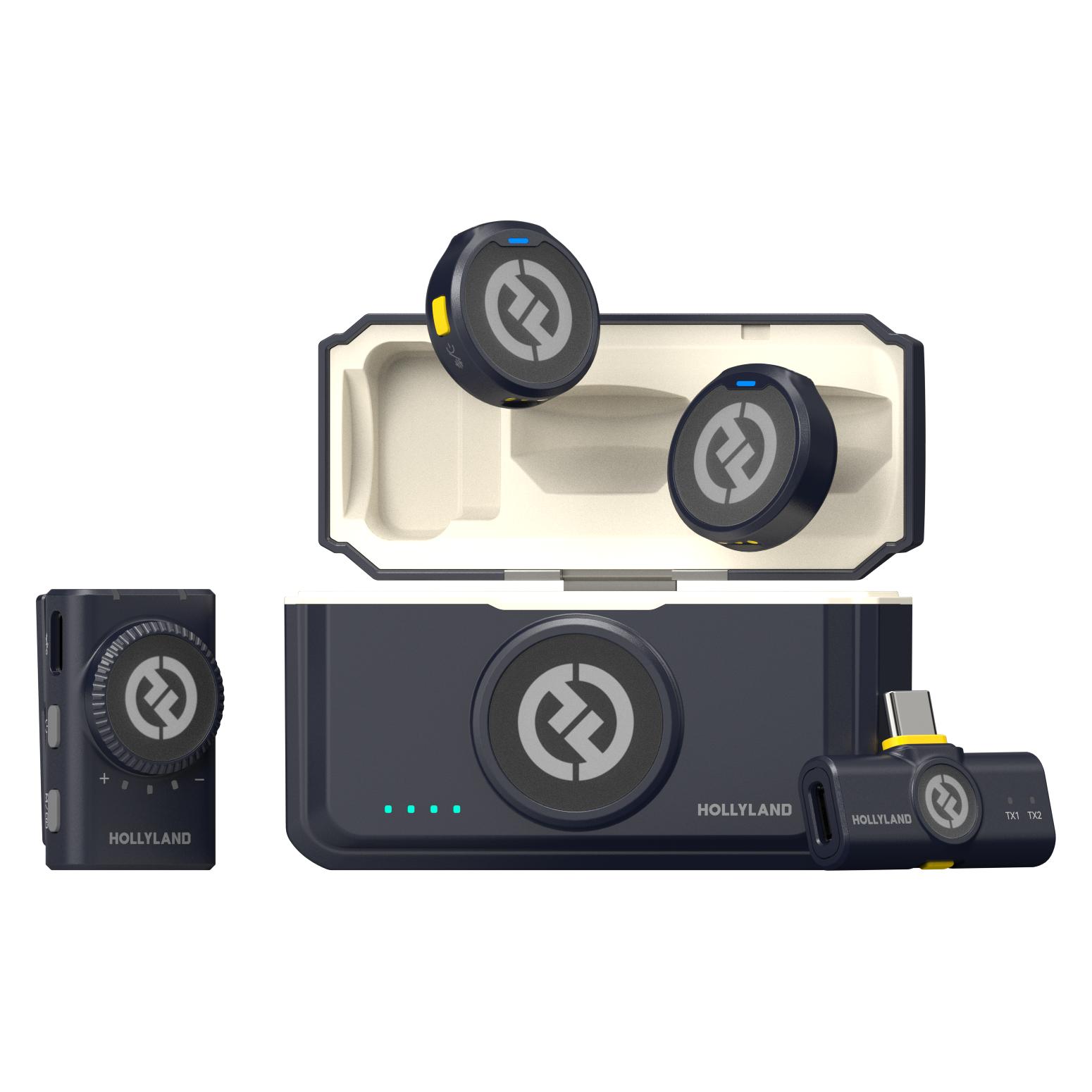Hollyland - LARK M2 Mini kabelloses Mikrofon-Combo mit Camera RX und USB-C RX (136388)