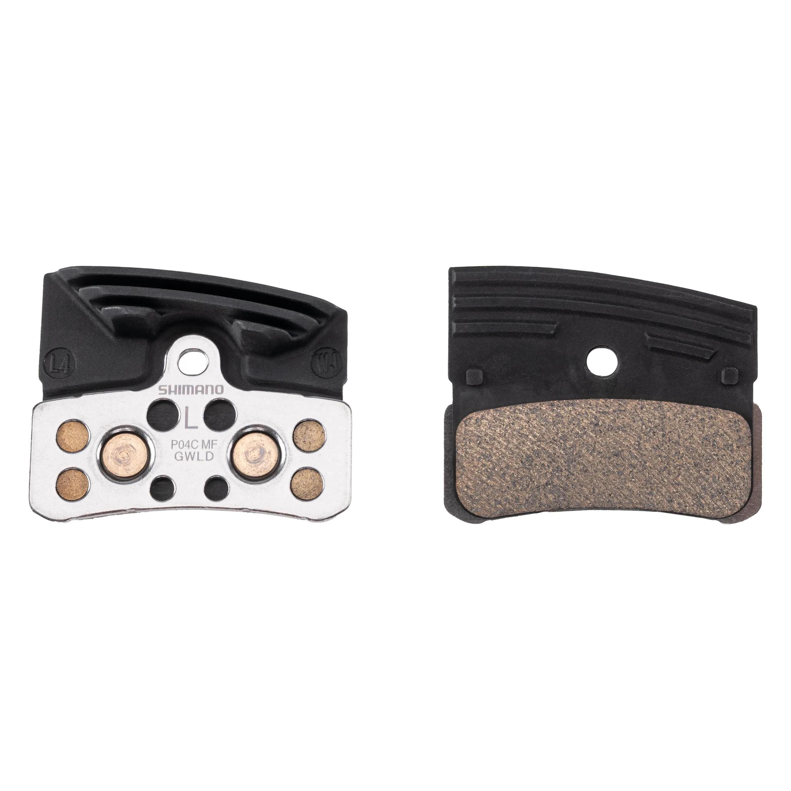 Shimano Bremsbeläge P04C Metall mit Lamellen Paar (Shimano, Sintermetall) (IBPP04CMFA)