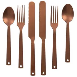 Barebones Besteckset 6 teilig Kupfer
