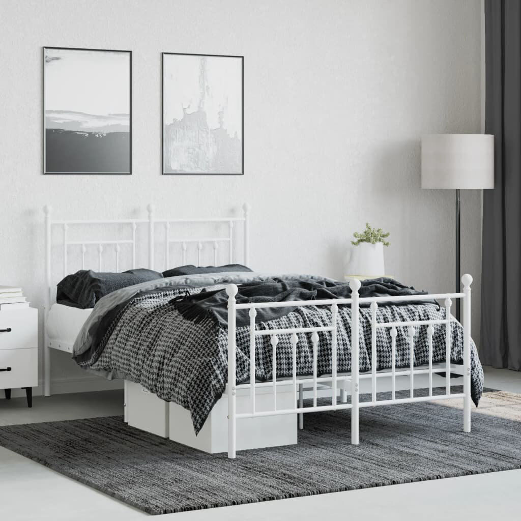 vidaXL Metal Bed 120 x 200cm