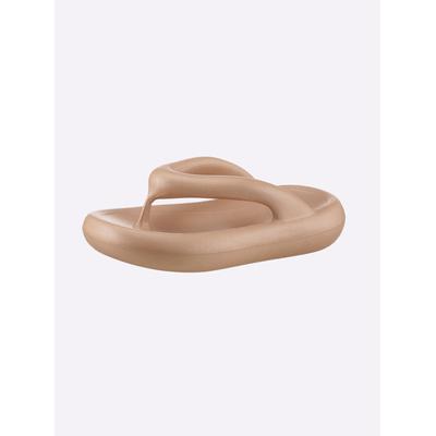 Zehentrenner HEINE, Damen, Gr. 36, braun (bronzefarben), Synthetik, Schuhe Zehentrenner