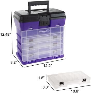 Portable Tool Box - Small Parts Organizer with Drawers and Customizable Compartments for Hardware by Stalwart