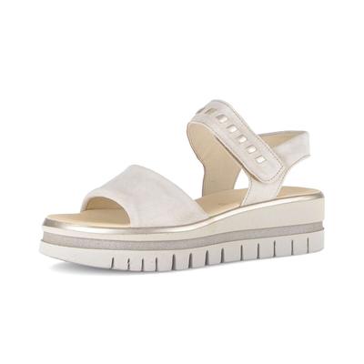 Riemchensandale GABOR "Riemchensandale", Damen, Gr. 39, beige, Schuhe Riemchensandale