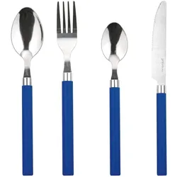 BERGNER Happie Blue - 24-teiliges Edelstahl-Besteckset in Blau