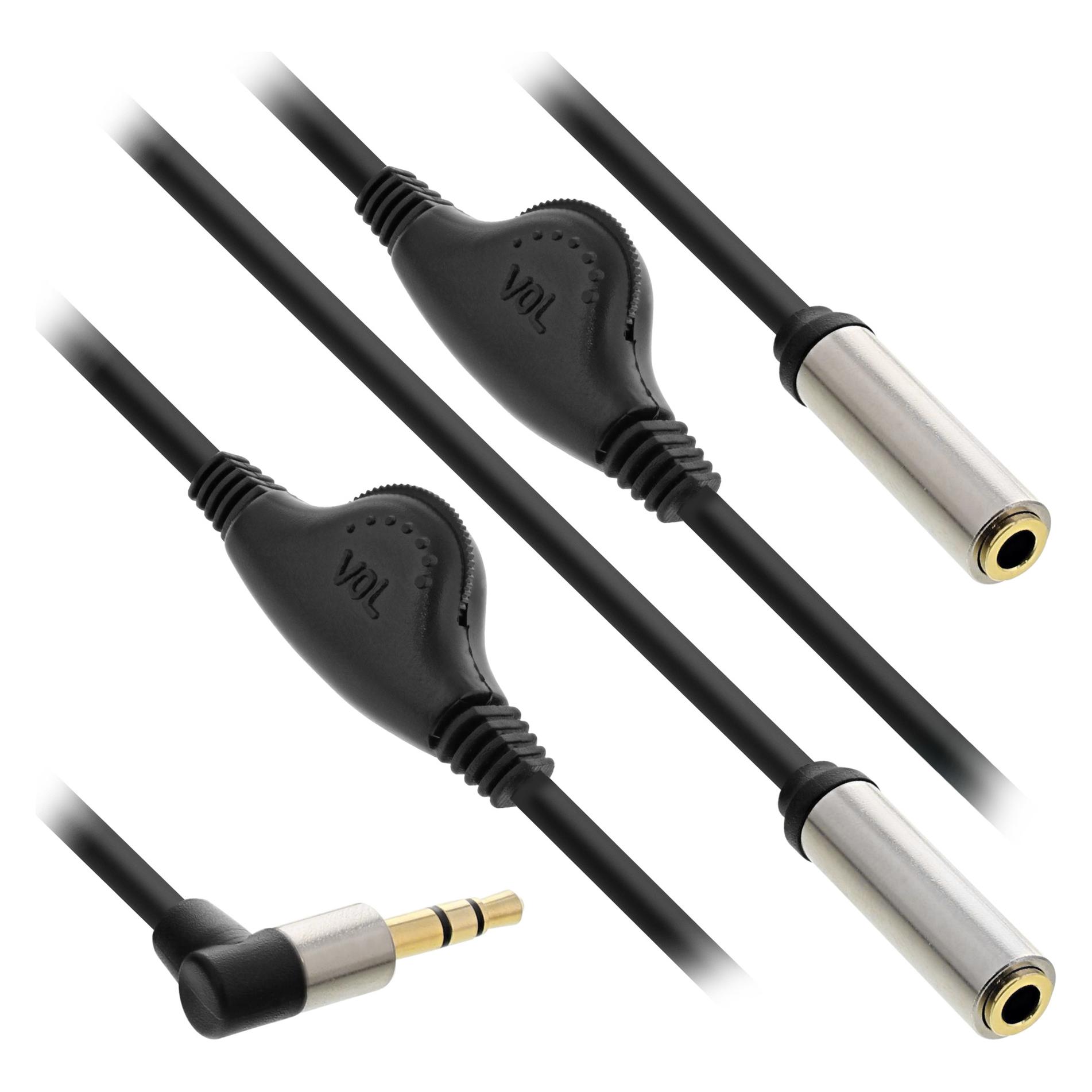 InLine Slim Audio Y-Kabel Klinke 3 (0.25 m, AUX Kabel) (99253A)