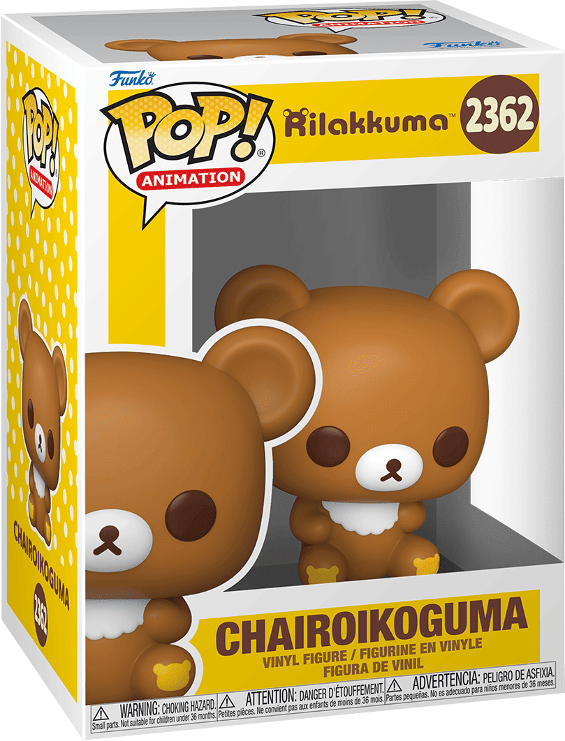 Funko Pop! Animation Rilakkuma Chairoikoguma Vinyl Figure #2362 - Officially Licensed Rilakkuma Collectible - Brown Vinyl - Funko