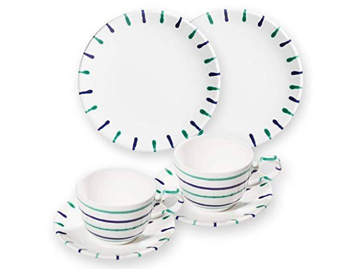 GMUNDNER KERAMIK Breakfast for two Classic Geschirrset Traunsee Geschirr, handgemacht in Österreich