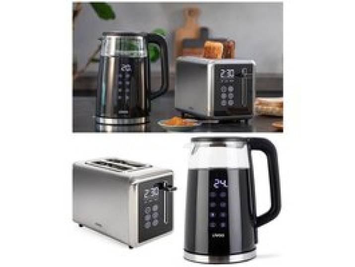 PACK DEJEUNER - Inox - Bouilloire Digitale 1.7L - 2200W - Grille-pain 850W - 2 FENTES