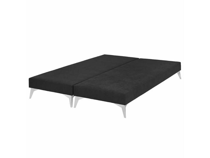Lot de 2 sommiers tapissiers bois massif noir 70x190 cm