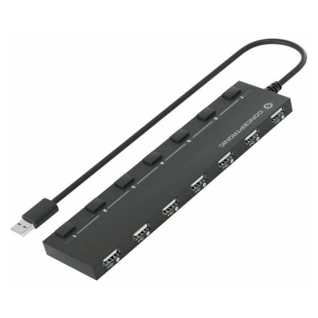 Conceptronic Usb-Hub (USB-A, 7 Ports) (HUBBIES08BP)