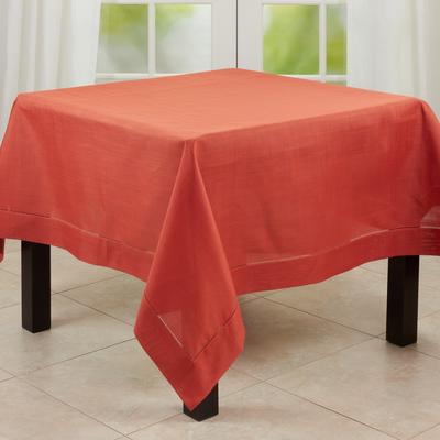 Saro Lifestyle Tablecloth With Hemstitched Border Design