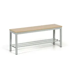 Garderobenbank mit Schuhablage, Sitz - Laminat, Länge 1000 mm, Birke