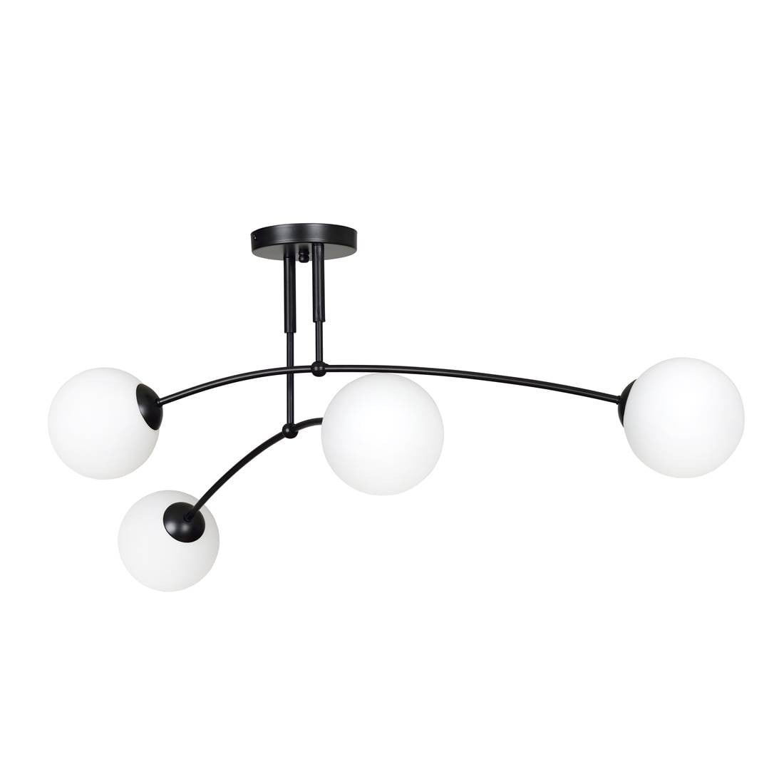 Emibig PREGOS Plafondlamp - Zwart - 4x E14 - 40W