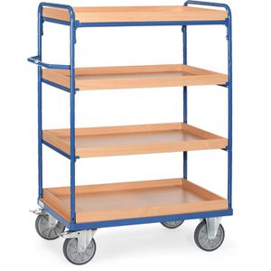 Fetra Etagenwagen 8223, mit 45 mm Randhöhe, 4 Etagen, 1200 x 800 mm, Tragkraft 600kg