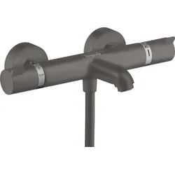 hansgrohe Ecostat Wannenthermostat Comfort Aufputz, 13114340, Farbe: Brushed Black Chrome
