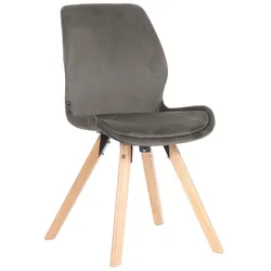 CLP Stuhl Luna Samt   Farbe: grau, Material: Samt