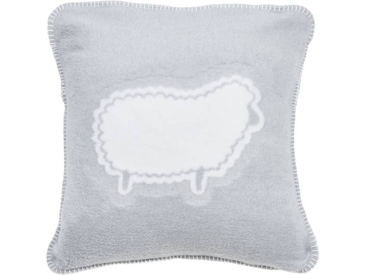 Dekokissen DONE. SHEEP , grau (silber), B:50cm H:1cm L:50cm, Acryl, Baumwolle, Polyester, Dekokissen_Sitzkissen_Kissenhüllen, Dekokissen, Extra weiche Haptik