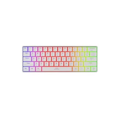 Genesis Klawiatura Dla Graczy Thor 660 G2 Us White Bezprzewodowa RGB Mechaniczna Gateron Red (US, Kabelgebunden, Kabellos) (NKG-1917)