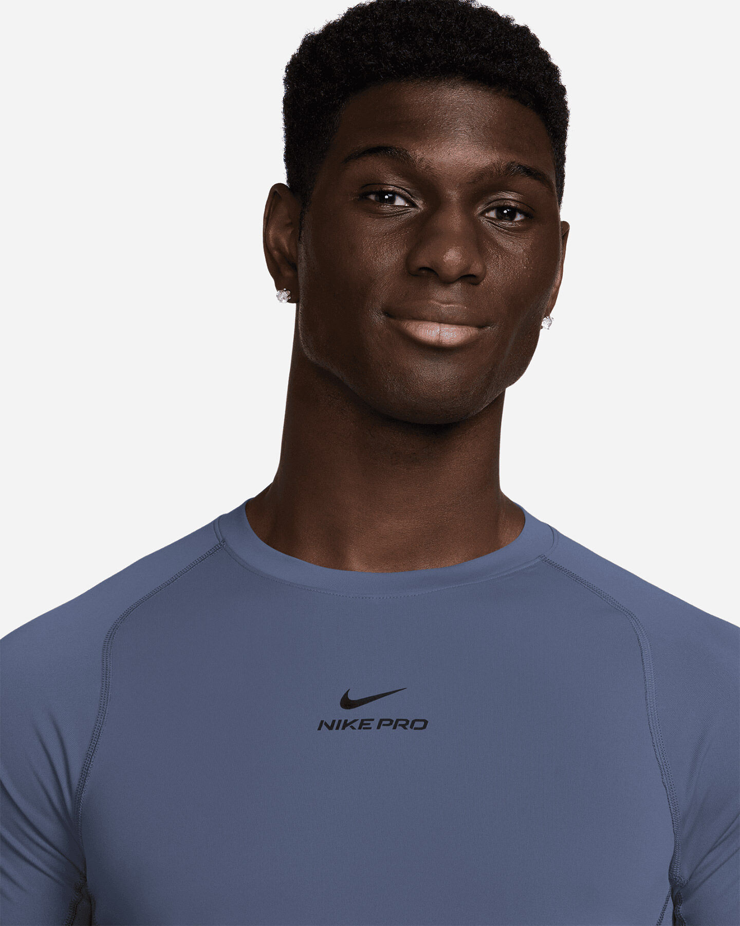 Nike Dri Fit Pro Small Logo M - T-shirt Training - Uomo - Blu S