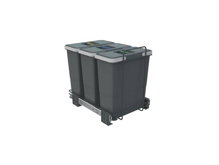SOTECH Abfallsammler Ecofil PF01 34B4 ab 40 cm 12+12+12L mit Deckel voll ausziebar Korpusbreite