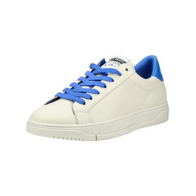Sneaker STEVE MADDEN "STEVE MADDEN Sneaker Leder", Herren, Gr. 43, blau (weiß, blau), Leder, Schuhe Sneaker