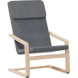 vidaXL Relaxsessel mit Hocker Dunkelgrau Stoff
