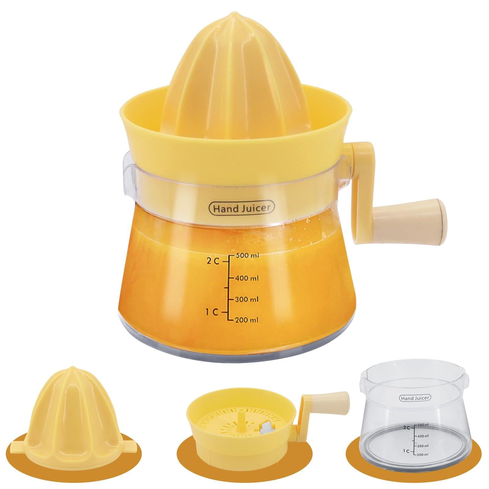 Dripio Handmatige citruspers met doseerbeker, 500 ml, voor citrusvruchten