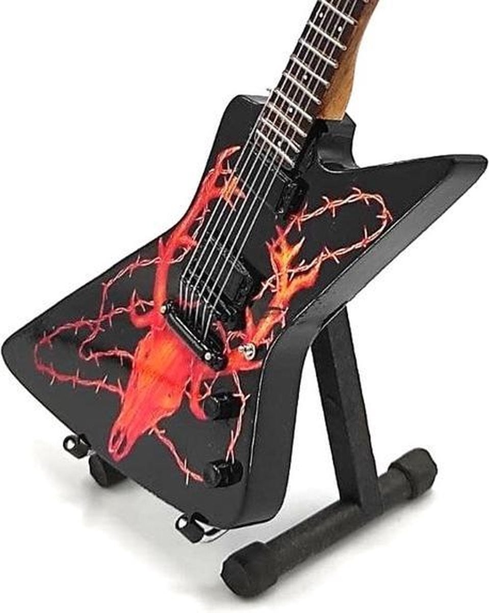 Miniatuur gitaar James Hetfield Metallica Elk Skull