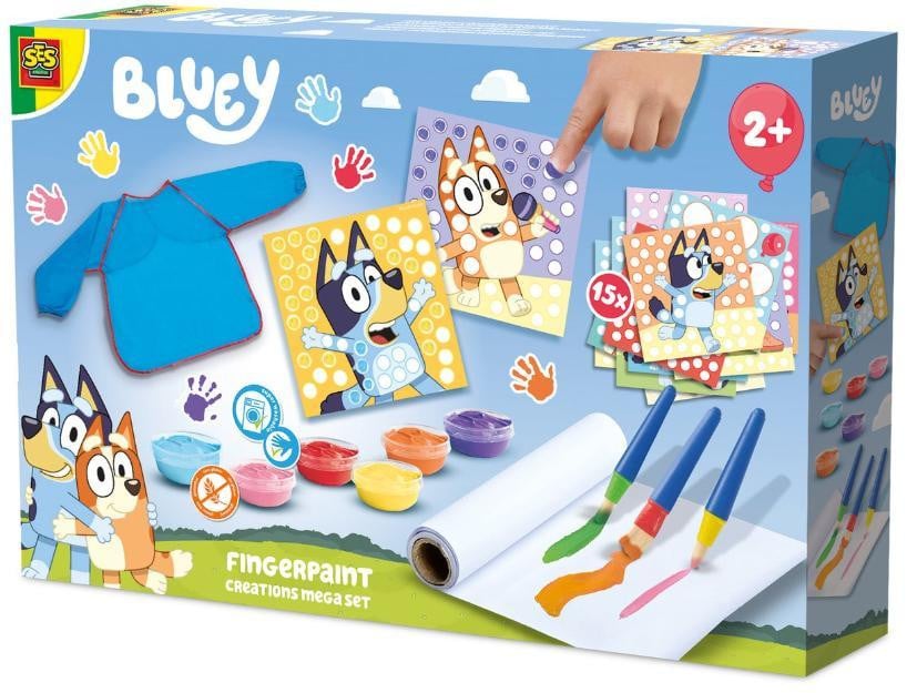 SES Creative Bluey Vingerverf Creatieve Knutselset voor kinderen
