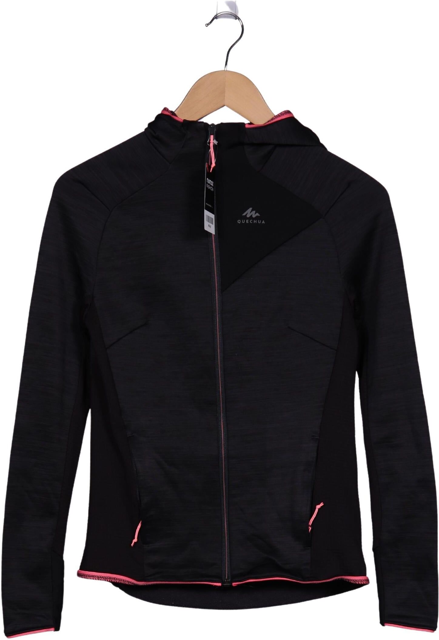 quechua Damen Kapuzenpullover, Schwarz, Gr. XS, Elasthan / Synthetik - Second Hand