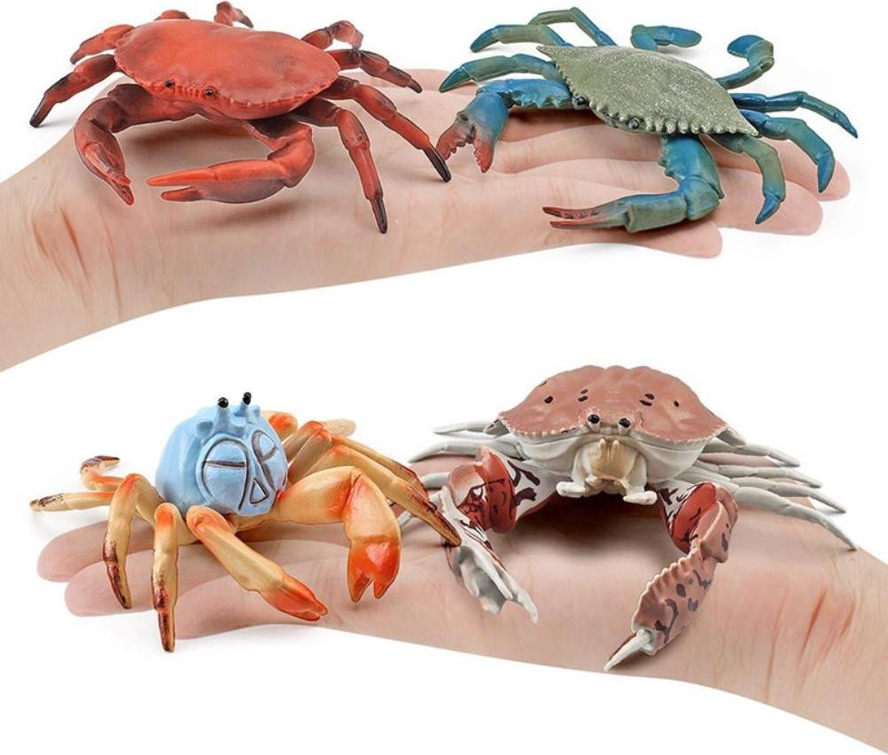 Gistuch Set van 8 realistische zeedier figuurtjes voor educatieve modellen en decoratie