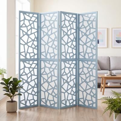 Roundhill Furniture Giyano 4-panel Screen Room Divider