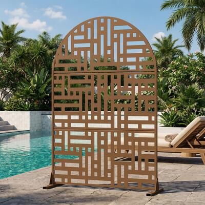 Dovelina Metal Privacy Screen Outdoor Privacy Screen Outdoor Privacy Panel