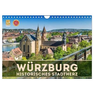 WÜRZBURG Historisches Stadtherz (Wandkalender 2027 DIN A4 quer), CALVENDO Monatskalender