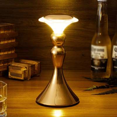 HomeDecorAndMore LLC Retro LED Rechargeable Bar & Table Lamp Gold