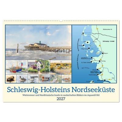 Schleswig-Holsteins Nordseeküste (Wandkalender 2027 DIN A2 quer), CALVENDO Monatskalender