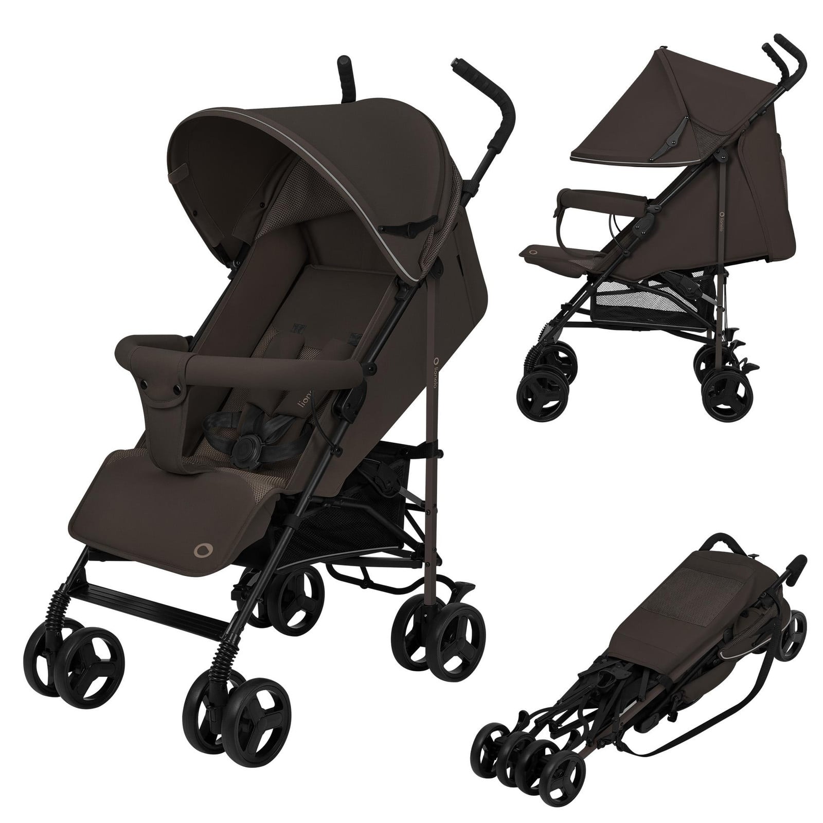 Lionelo kinderwagen, compact opvouwbaar, bruin