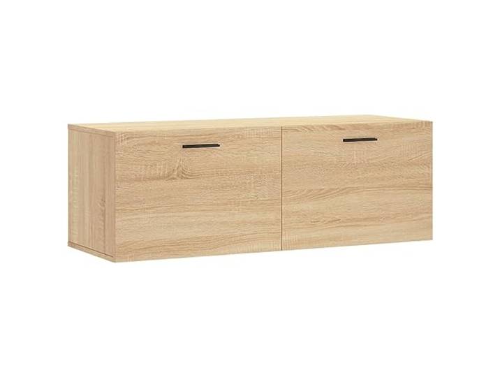 NKOPPFG Wandschrank Sonoma-Eiche 100x36,5x35 cm Holzwerkstoff Wandmontage,Stauraum,Oberseite zur Präsentation,glatte Oberfläche,Sonoma-Eiche