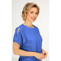 Baumwoll-Mix-Shirt in saphir in Größe 44/46 von DW-Shop, Saphir, 44/46