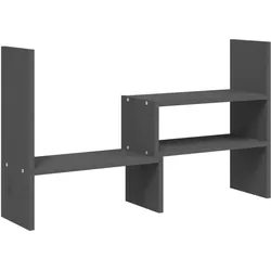 vidaXL Monitorständer Grau (39-72)x17x43 cm Massivholz Kiefer