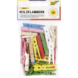 folia Holzklammern mehrfarbig